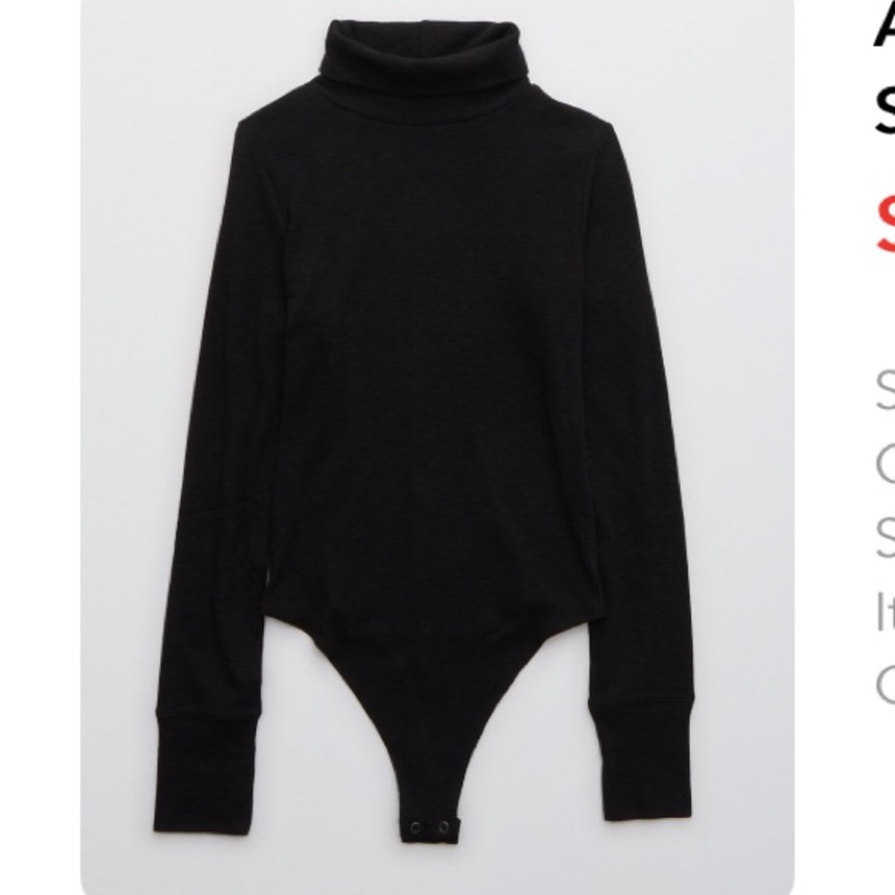 Aerie Ribbed Long Sleeve Turtleneck Bodysuit